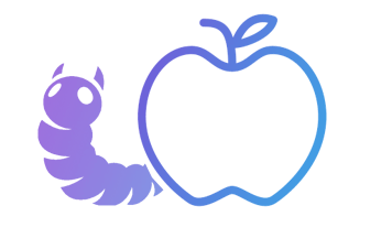 Digital Audit worm with apple graphic
